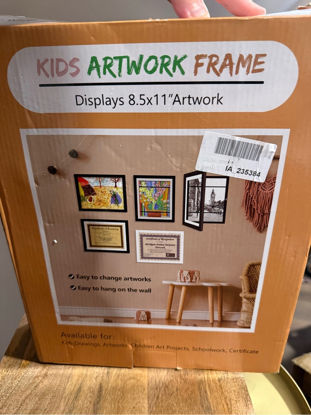 Kids Artwork Frame for 8.5x11